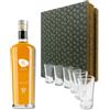 Distillatori Russo 1899 Confezione regalo con Grappa 15 Uomini affinata in botti da Rum e Taurasi Distillatori Russo e 6 bicchierini in vetro