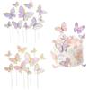 NHQZ 30 Pezzi Farfalla Viola + 30 Pezzi Farfalla Rosa Decorazioni Torta Compleanno, Farfalle Decorative,Decorazioni per Torte 3D Farfalla Cake,per Femminile,Compleanno, Festa, Nuziale, Cake
