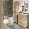 SENSEA Mobile bagno a terra con lavabo L 60 x H 73 x P 40 cm rovere chiaro truciolare 3 cassetti | Remix