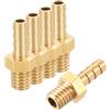 Rebower 5 Pezzi Adattatore Maschio con Innesto a Spina in Ottone, 4mm Innesto x M6x1mm Maschio per Applicazioni Industriali, Automobilistiche, Trasferimento Fluidi, Giardinaggio