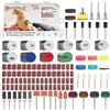WEWINK PLUS Kit di accessori per utensili rotanti da 304 pezzi con accessori per | Compatibile con Dremel, 25 mm Wet Dry carta vetrata P60-P3000, dischi abrasivi da 1 per legno, metallo, resina, stampa 3D