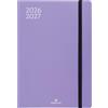 OBERTHUR - 1 agenda con elastico settimanale 25 split - settembre 2024 a settembre 2025 - dimensione 17 x 24,5 cm - copertina rossa - bilingue