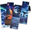 YIMINGOUFEI 30 segnalibri aurora e galassia 15 × 4 cm con retro scrivibile