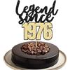 Gyufise 1 pz Legend Since 1976 Cake Topper Glitter Cinquantacinque Happy 50th Birthday Cake Pick Cheers to 50 Years Decorazione per torta per 50° compleanno, anniversario di matrimonio, decorazioni