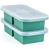 Souper Cubes Vassoio per congelatore in silicone con coperchio, perfetto per conservare lasagne, avanzi, salse, pasti porzionati e molto altro ancora, stampi in silicone per zuppe e congelatori per