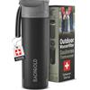 Bachgold® bottiglia filtro acqua professionale per esterni [650ml] con capacità di filtraggio di 1500L I rimuove il 99,99% di tutti i batteri