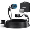 tomons Cavo di ricarica Tomons, tipo 2, 22 kW, 10 metri, 32A, trifase, per auto elettriche EV/PHEV