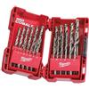 Milwaukee Estuche plástico de 25 brocas RED HELIX HSS-G Co, 1/1.5/2 / 2.5/3 / 3.5/4 / 4.5/5 / 5.5/6 / 6.5/7 / 7.5/8 / 8.5/9 / 9.5/10 / 10.5/11 / 11.5/12 / 12.5 / 13mm