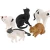 TOPBATHY Set Di Decorazioni Per Gatti Realistici 5 Pezzi Statuette Di Gatti Giocattolo Interattivo Per Gatti Gattino Gatto Realistico Per Ragazzi E Ragazze