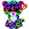 TY Beanie Boos - Dotty Il Leopardo Arcobaleno con Occhioni Rosa Glitterati, Il Peluche con Gli Occhi Grandi Scintillanti - 15 Cm - T37189