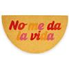 Fisura - Zerbino d'ingresso "No me da la vida" in cocco con base antiscivolo in PVC. Tappeto interno beige dipinto a mano con messaggio simpatico. Misure: 70 x 40 cm.
