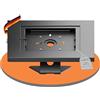 PureMounts® supporto per tablet con custodia in acciaio bloccabile per iPad 5/6/7/8/9/ IPad Air 9.7/ 10.5/10.9/ IPad Air 9.7/10.5/11 e Samsung Tab A 10.1 (2019)/ Tab A7/S6 Lite 10.4, nero