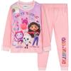 DREAMWORKS GABBY'S DOLLHOUSE Gabby's Dollhouse Pigiama Bambina Set, Lungo Pigiami Ragazza e Bimba, Abbigliamento da Casa Calda, Idea Regalo Bambina (3-4 Anni, Rosa)