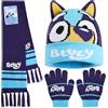 BlueY Berretto Invernale e Guanti Set Bambina 3-6 Anni, 2 o 3 Pz Calda Cappelli, Sciarpa e Guanti Bambina, Regalo Bambini (Blu Marine 3 Pz)
