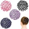 MYZWEL 4 Pezzi Retina per Chignon Bambina e Donna, Retine per Capelli Chignon per Danza Classica e Pattinaggio, Accessori Capelli Elastici in 4 Colori (Nero, Viola, Rosa, Blu Notte)