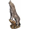 Design Toscano KY7966 Statua da Giardino Lupo Solitario Ululante, 35.5x28x90 cm