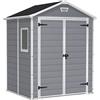 Keter Casetta Manor 6X5 Dd Grigia In Resina Cm 185X152X226 H