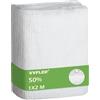 VVFLED Telo ombreggiante 50% bianco, 1 x 2 m, con occhielli, piccolo tessuto a rete per piante esterne, verdure, fiori da balcone, traspirante e resistente ai raggi UV, per protezione dal calore