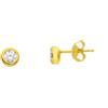 ORO&CO 925 Orecchini punto luce cipollina realizzati in argento dorato, impreziositi da zirconi bianchi che donano un bagliore raffinato. Il diametro di 6 mm li rende discreti ma luminosi, perfetti per aggiungere un tocco di eleganza a ogni look.