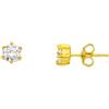 ORO&CO 925 Questi orecchini punto luce in argento dorato esaltano la brillantezza dei zirconi bianchi, offrendo un dettaglio elegante e luminoso. La chiusura a farfallina assicura comfort e praticità.