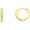 ORO&CO 925 Orecchini a cerchio in argento dorato con zirconi bianchi oro&co 925