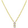 ORO&CO 925 Collana tennis con pendente in argento dorato e zirconi oro&co 925 40+5 cm
