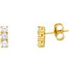 ORO&CO 925 Orecchini tennis in argento dorato zirconi bianchi oro&co 925