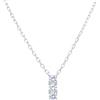 ORO&CO 925 Collana trilogy in argento 925 con zirconi bianchi oro&co 925