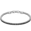 ORO&CO 925 Un bracciale tennis in argento 925 impreziosito da zirconi neri, pensato per chi desidera un accessorio elegante e moderno. La misura regolabile 17+2 cm e la sezione di 3 cm garantiscono comfort e stile, perfetto per valorizzare ogni look con …
