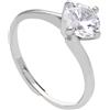 ORO&CO 925 Un anello solitario in argento che esalta la purezza del zircone bianco, perfetto per chi desidera un gioiello regolabile dal design essenziale e luminoso. Ideale per ogni occasione, dona eleganza e versatilità.