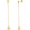 ORO&CO 925 Orecchini pendenti in argento 925 dorato con goccia oro&co 925 8 cm
