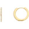 ORO&CO 925 Orecchini a cerchio in argento dorato con pavé zirconi bianchi oro&co 925 15 mm