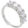 ORO&CO 925 Questo anello veretta in argento, impreziosito da zirconi bianchi, offre una brillantezza delicata e una misura regolabile per adattarsi perfettamente a ogni dito. Un gioiello versatile, ideale per chi ama la sobrietà e la luminosità.