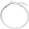 ORO&CO 925 Bracciale maglia snake in argento 925 con chiusura moschettone oro&co 925 17+3 cm
