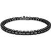 SWAROVSKI Braccialetto di Swarovski tennis, taglio tondo, nero, placcato rutenio, con cristalli, placcato in rutenio, di colore nero. Lunghezza (minima - massima): 15. 5 - 16 cm Ampiezza: 0. 3 cm. La referenza è 5664154