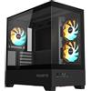 GIGABYTE C201 Panoramic PC Case Mid-Tower m-ATX, Nero, USB 3.2, Mic Integrato
