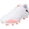 Puma Scarpa Unisex Future 8 Play Fg/AgSoccer, Puma Bianco Puma Nero Rosso Brillante, 43 EU