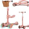 LIONELO Franky Monopattino e Bicicletta 2 in 1 con Sedile da 1 a 7 Anni | Fino a