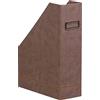 RHODIA 318833C - Portariviste Cioccolato -10 x 25 x 31 cm - Cuciture sellaio arancioni - Esterno simil cuoio - Collezione Home Office Rhodiarama - Organizzazione per ufficio e Archiviazione di design