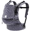 Stokke Marsupio Stokke Limas Flex, Leopard Lilac (OCS) - Marsupio per neonati con fibbia intera - Tre opzioni di trasporto - Sicuro per bambini da 1 mese/4 kg fino a 20 kg