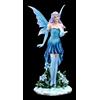 Figura Invernale Elf Della Melly Con Furetto Bianco Fantasy Fata Elfo Deko