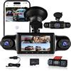 NHOPEEW 1080P Dashcam a 5 canali con visione a 360° - Dash Cam con telecamere anteriori