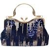 CORIOS Borsetta da Sera con Paillettes Donna Velluto Clutch Strass Borsa Scintillante Pochette Piccolo con Catena Borsa Sposa Elegante Borsa a Spalla Borsa a Tracolla Retro Borse Messenger