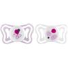 Chicco PhysioForma Light, Succhietto in Silicone 2-6 Mesi, Ciuccio Bimba con Tettarella in Silicone, Leggero e Traspirante, Forma Ergonomica, Supporta il Corretto Sviluppo della Bocca, Rosa, 2 pezzi