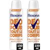 Rexona - Deodorante per tutto il corpo - Spray - 72 ore di protezione - Freschezza agrumi, confezione da 2 x 150 ml