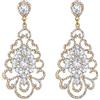 Clearine Orecchini donna Matrimonio nuziale Rhinestone Cristallo Retro Pierced pendente
