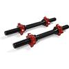 Yes4All Barra per manubri solida e regolabile e barra di collegamento per manubri, 4 maniglie Spinlock con lunghezza 40 cm Ø 3 cm (1,15'), lunghezza 35 cm Ø 2,5 cm (1') - Set di manubri