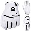 WESTWOOD FOX Guanti da golf per uomini e donne, guanti da golf di alta qualità, impugnatura antiscivolo traspirante, flessibile e confortevole, design a dita complete, mano sinistra/destra (XL, mano