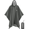 Beesgarden Poncho impermeabile da donna, impermeabile, leggero, impermeabile, con cappuccio, 3 in 1, multifunzione, pieghevole, telo protettivo per attività all'aperto, campeggio, escursionismo
