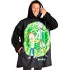 RICK AND MORTY Felpa Coperta con Cappuccio Uomo Felpe Oversize di Pile Blanket Hoodie Taglia Unica